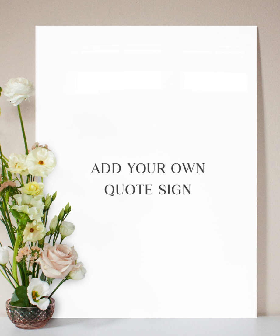 Milen | Ceremony sign - own quote