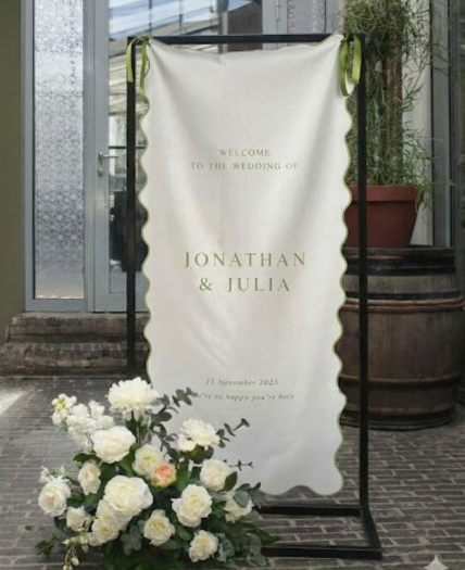 Milen | Welkomstbanner katoen golvend